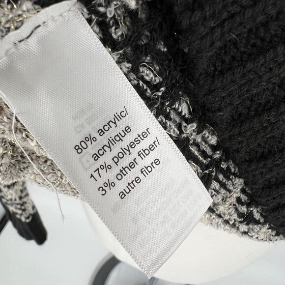 Maurices Nordic Pattern Cowl Neck Sweater Metallic Gray Black Size Medium NWT - Picture 10 of 11